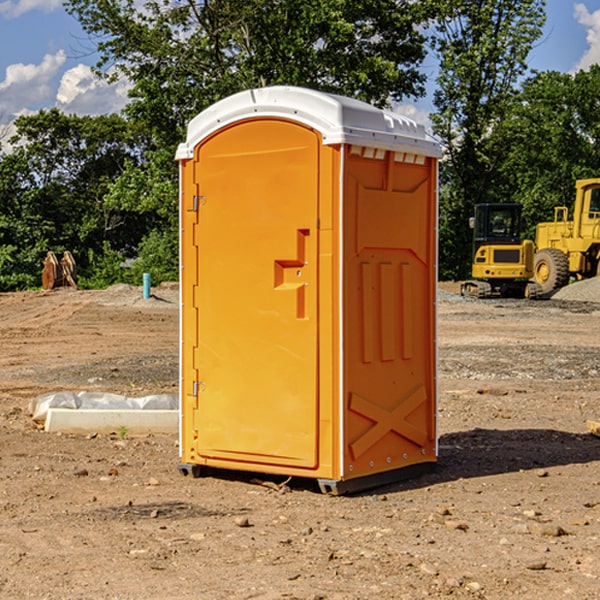 how often are the porta potties cleaned and serviced during a rental period in Pearl